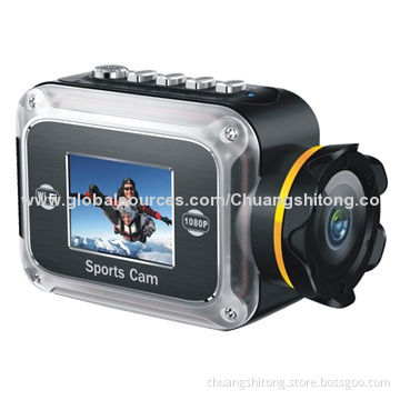 Full HD 1,080p sports camera,OEM support Wi-Fi function, 1.5 TFT LCD